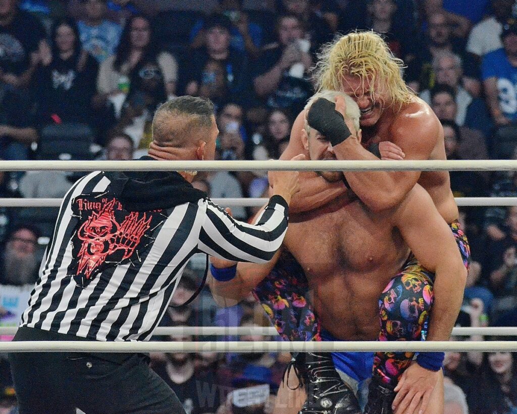 TNA World Championship with Frankie Kazarian as special referee: Nic Nemeth (c) VS Joe Hendry at TNA Bound For Glory at the Wayne State University Fieldhouse in Detroit, Michigan, on Saturday, October 26, 2024. Photo by Brad McFarlin