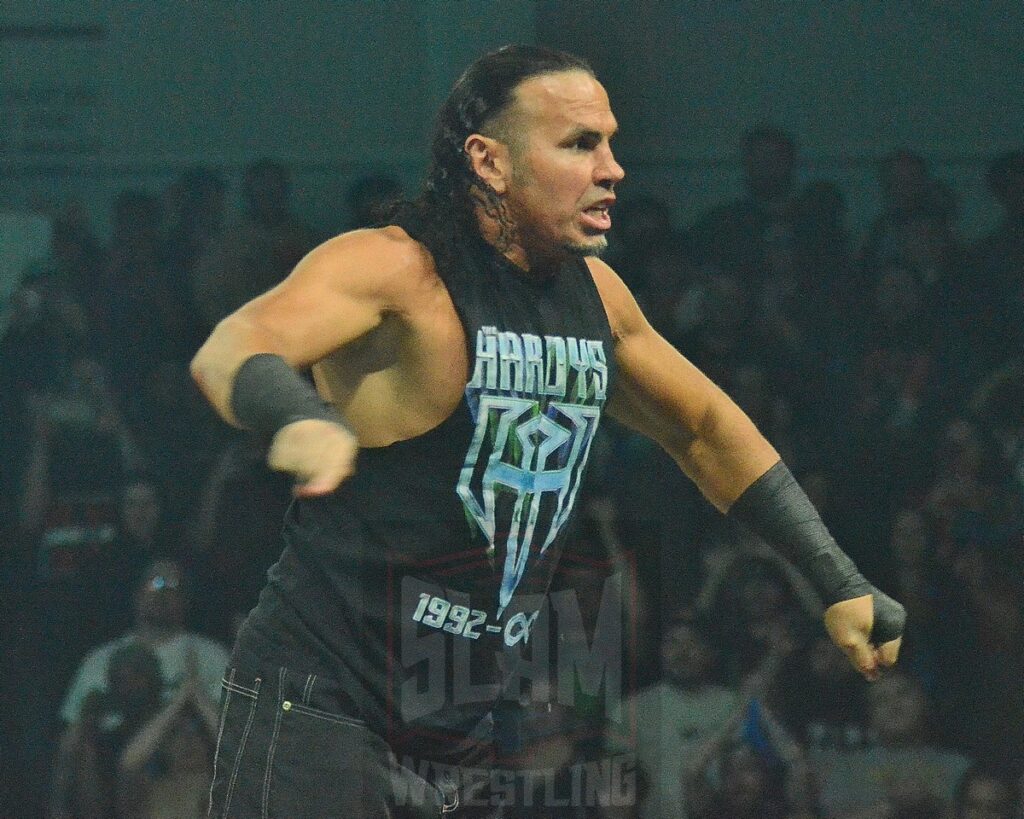 Matt Hardy at TNA Bound For Glory at the Wayne State University Fieldhouse in Detroit, Michigan, on Saturday, October 26, 2024. Photo by Brad McFarlin