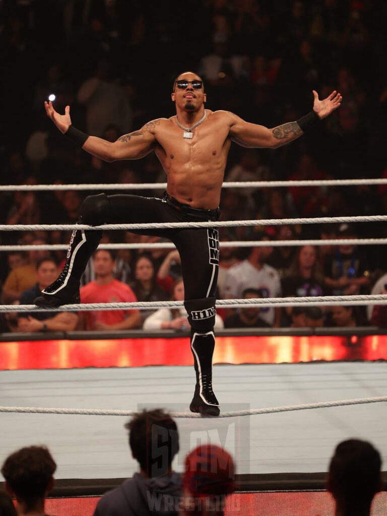 Carmelo Hayes at WWE Smackdown on Friday, October 25, 2024, at the Barclays Center in Brooklyn, NY. Photo by George Tahinos, https://georgetahinos.smugmug.com