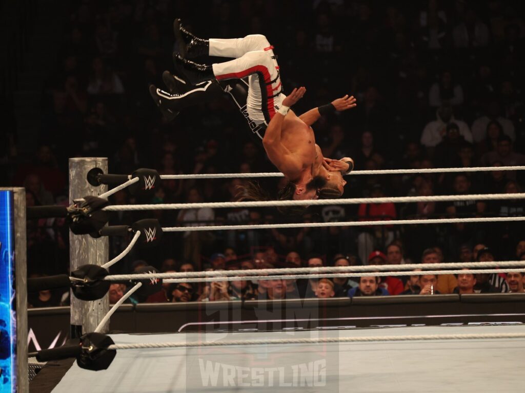 Game 7 Series match (LA Knight as special referee): Andrade vs. Carmelo Hayes at WWE Smackdown on Friday, October 25, 2024, at the Barclays Center in Brooklyn, NY. Photo by George Tahinos, https://georgetahinos.smugmug.com