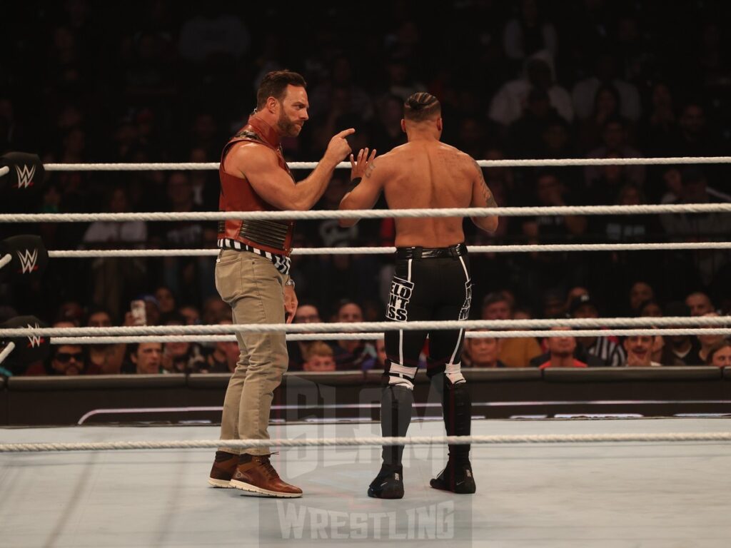 Game 7 Series match (LA Knight as special referee): Andrade vs. Carmelo Hayes at WWE Smackdown on Friday, October 25, 2024, at the Barclays Center in Brooklyn, NY. Photo by George Tahinos, https://georgetahinos.smugmug.com