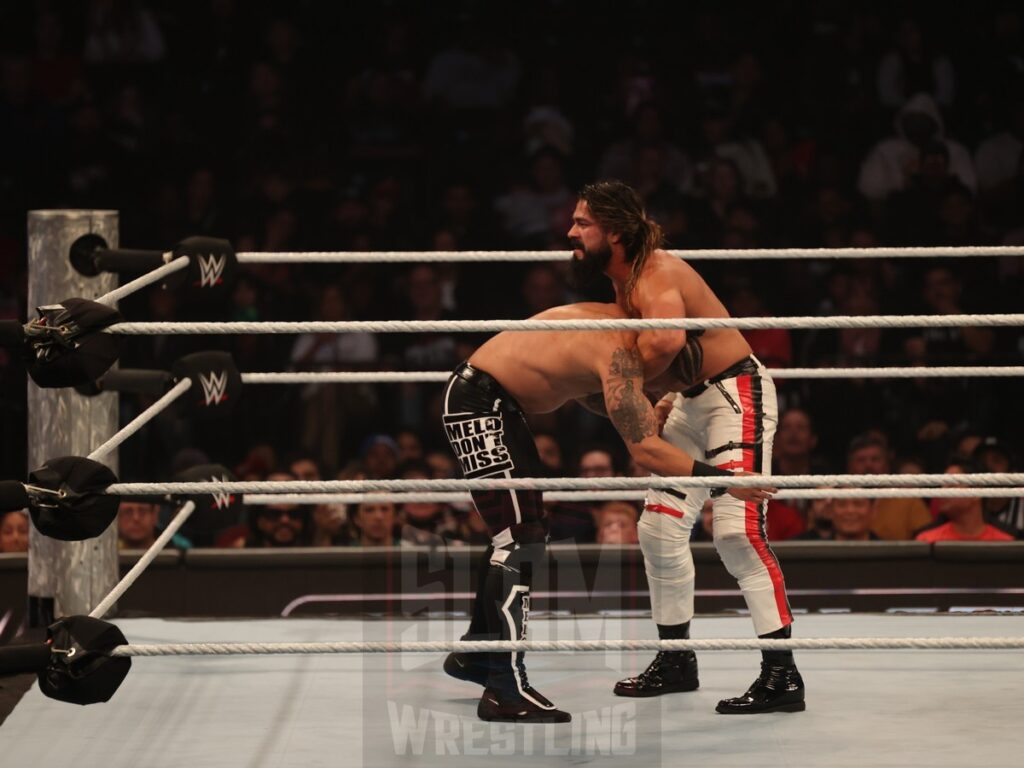 Game 7 Series match (LA Knight as special referee): Andrade vs. Carmelo Hayes at WWE Smackdown on Friday, October 25, 2024, at the Barclays Center in Brooklyn, NY. Photo by George Tahinos, https://georgetahinos.smugmug.com