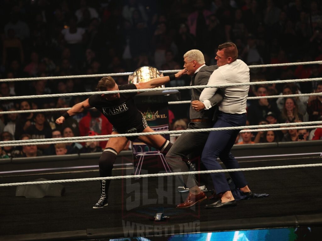 Imperium attack Cody Rhodes at WWE Smackdown on Friday, October 25, 2024, at the Barclays Center in Brooklyn, NY. Photo by George Tahinos, https://georgetahinos.smugmug.com