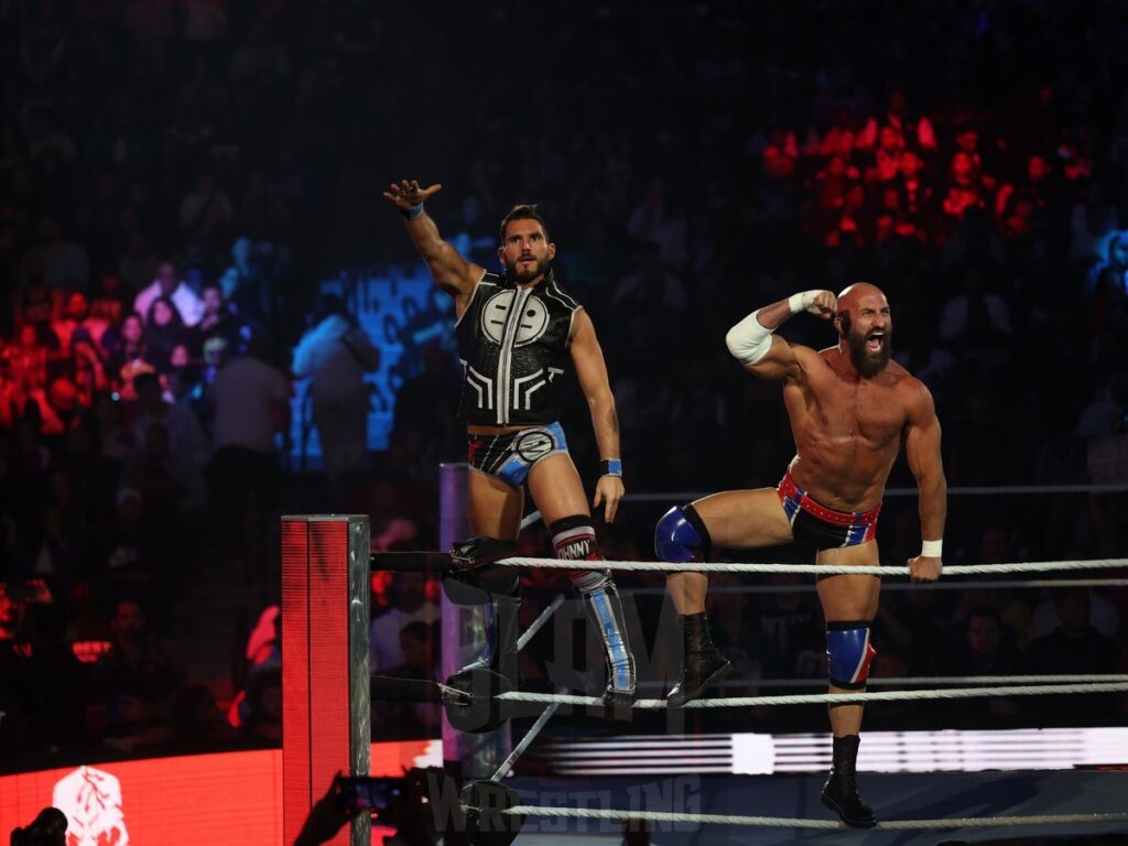 DIY (Johnny Gargano and Tommaso Ciampa) at WWE Smackdown on Friday, October 25, 2024, at the Barclays Center in Brooklyn, NY. Photo by George Tahinos, https://georgetahinos.smugmug.com