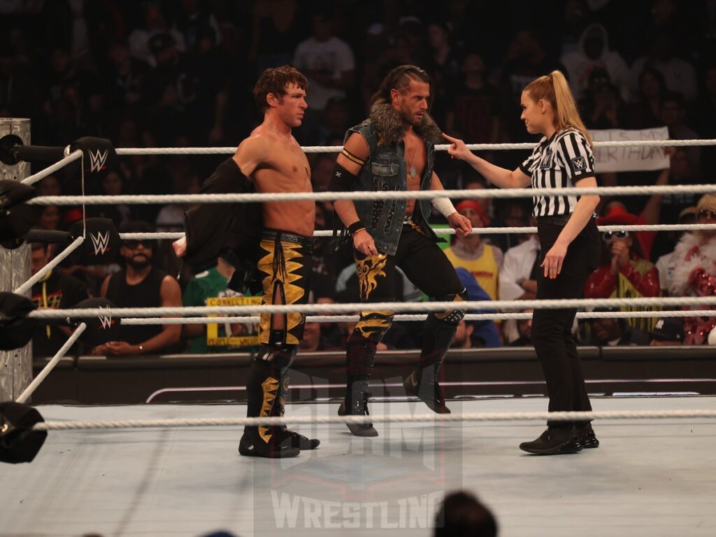 Motor City Machine Guns (Chris Sabin and Alex Shelley) at WWE Smackdown on Friday, October 25, 2024, at the Barclays Center in Brooklyn, NY. Photo by George Tahinos, https://georgetahinos.smugmug.com