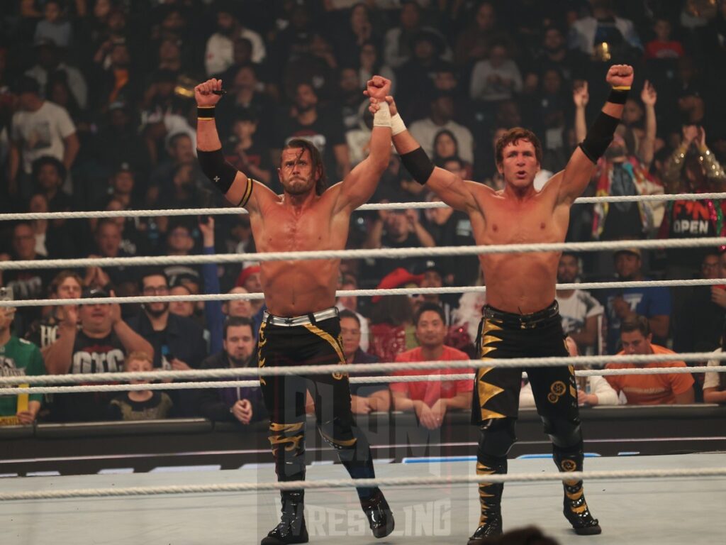 Motor City Machine Guns (Chris Sabin and Alex Shelley) win the Tag Team Championship Number One Contender’s match at WWE Smackdown on Friday, October 25, 2024, at the Barclays Center in Brooklyn, NY. Photo by George Tahinos, https://georgetahinos.smugmug.com