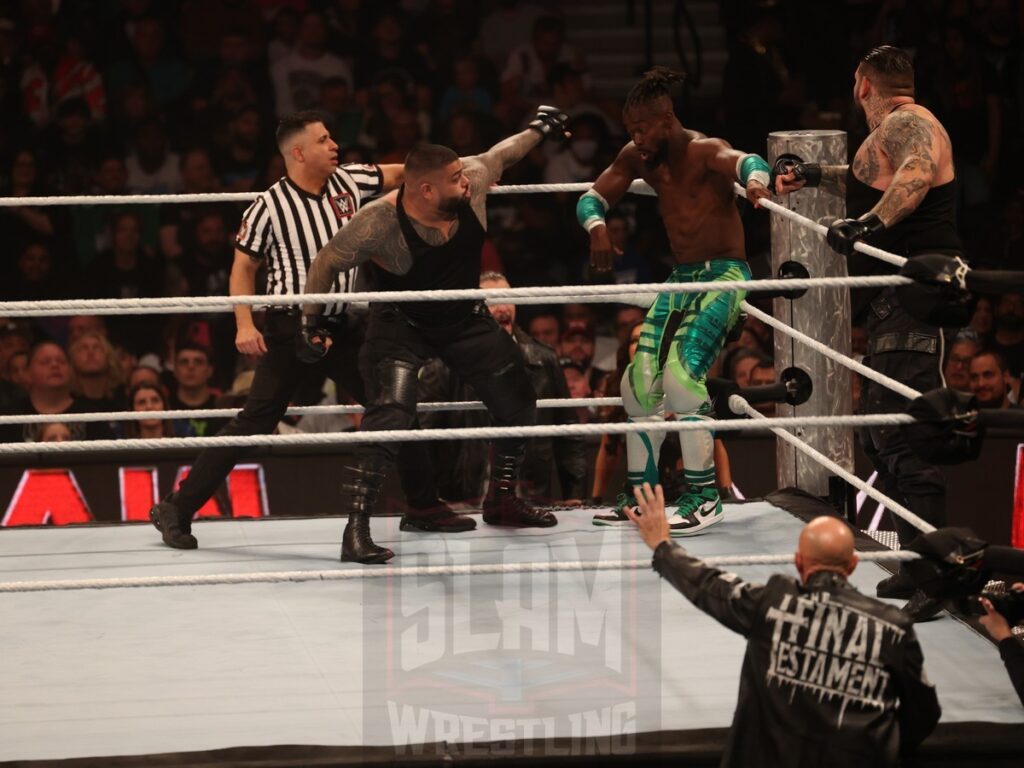 Authors of Pain vs. The New Day at WWE Monday Night Raw at the Wells Fargo Center in Philadelphia, PA, on October 21, 2024. Photo by George Tahinos, georgetahinos.smugmug.com