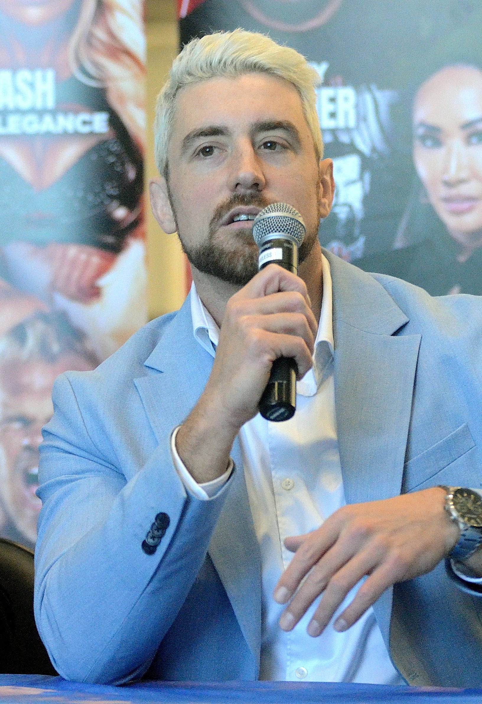 Joe Hendry at TNA Bound for Glory Press Conference in Detroit on October 24, 2024. Photo by Brad McFarlin.