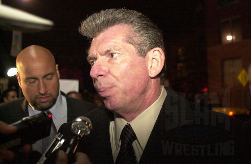 Vince McMahon in a media scrum in Toronto in 2009. Photo by Mike Mastrandrea