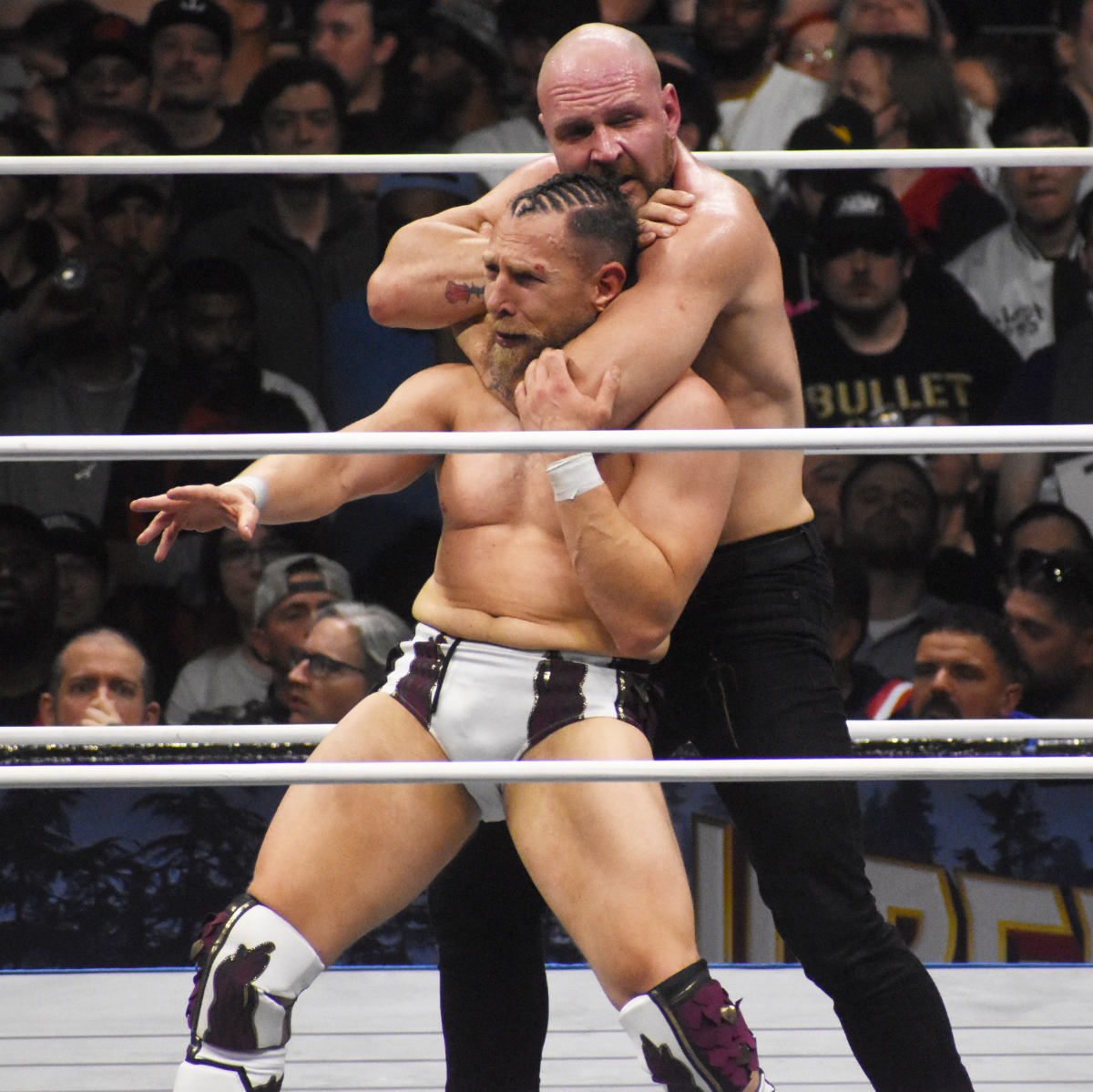 Jon Moxley versus Bryan Danielson at AEW WrestleDream at the Tacoma Dome, in Tacoma, Wash., on Saturday, October 12, 2024. Photo by Ben Lypka