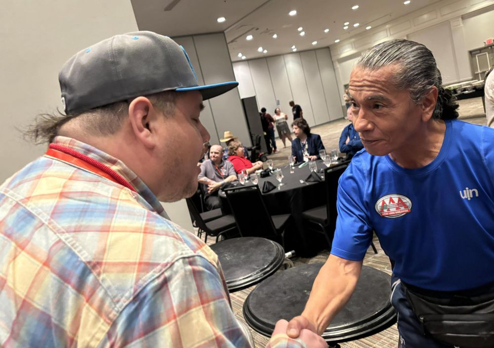 Stefan Epic and Negro Casas at the 2024 Cauliflower Alley Club reunion.