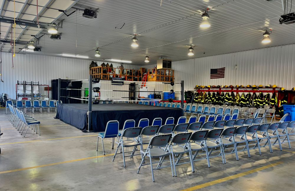 Premier Pro Wrestling sets up shop at the Dyer Fire Department on October 25, 2024. Photo by Jeremiah Plunkett