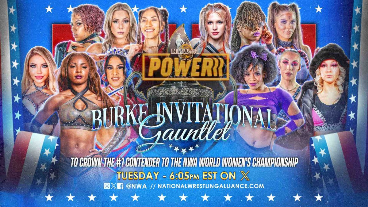 Participants in the Burke Invitational Gauntlet: Kayla Rossi, Tiffany Nieves, Mystii Marks, Kylie Paige, Adrianna Mosley, Natalia Markova, Lili Pescadita, La Rosa Negra, Kelly Madan, Santana Garrett, Big Mama, Hollyhood Haley J, Ruthie Jay