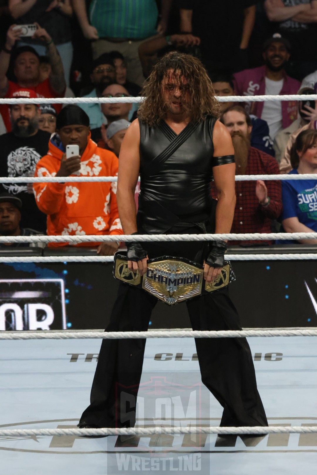 Shinsuke Nakamura is the new US champion at WWE Survivor Series: War Games, at the Rogers Arena in Vancouver, BC, on Saturday, November 30, 2024. Photo by Mike Mastrandrea, https://www.instagram.com/mikemastrandrea_photography