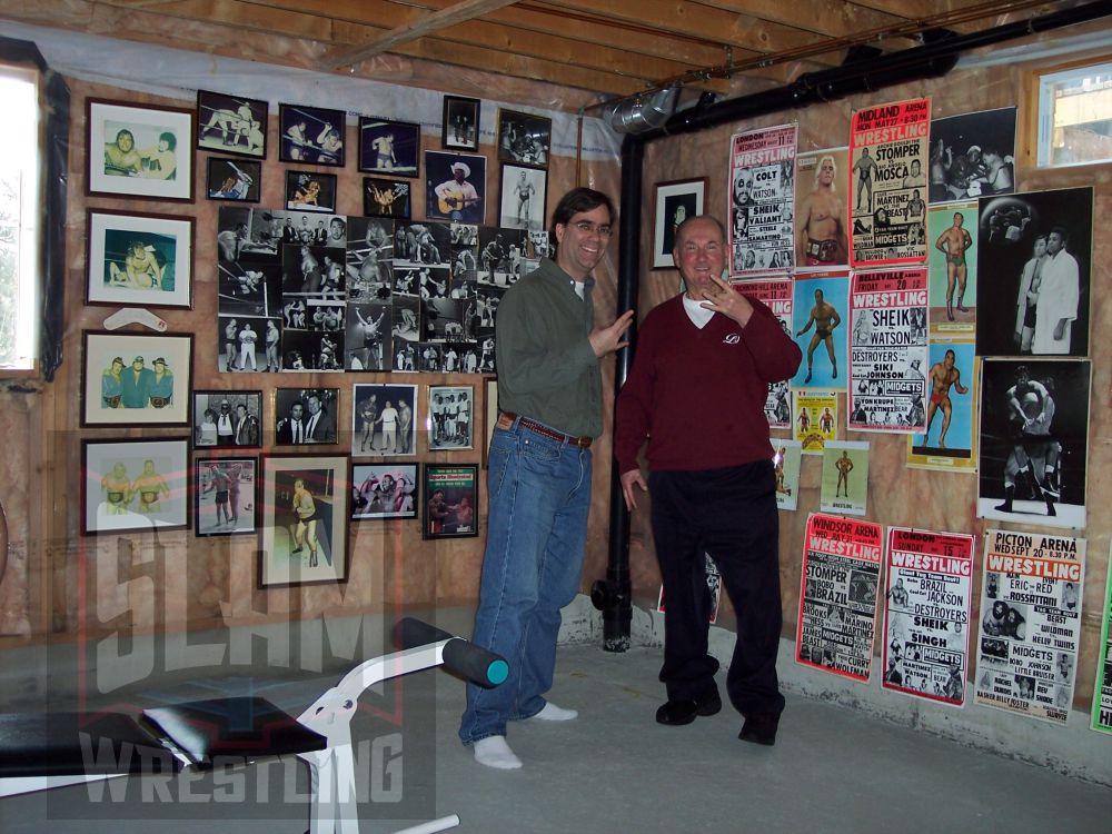 Greg Oliver and Roger Baker in Roger's basement in December 2009.