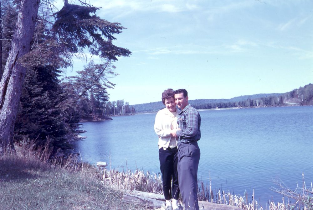 Gloria and Roger on the honeymoon in Algonquin Park.