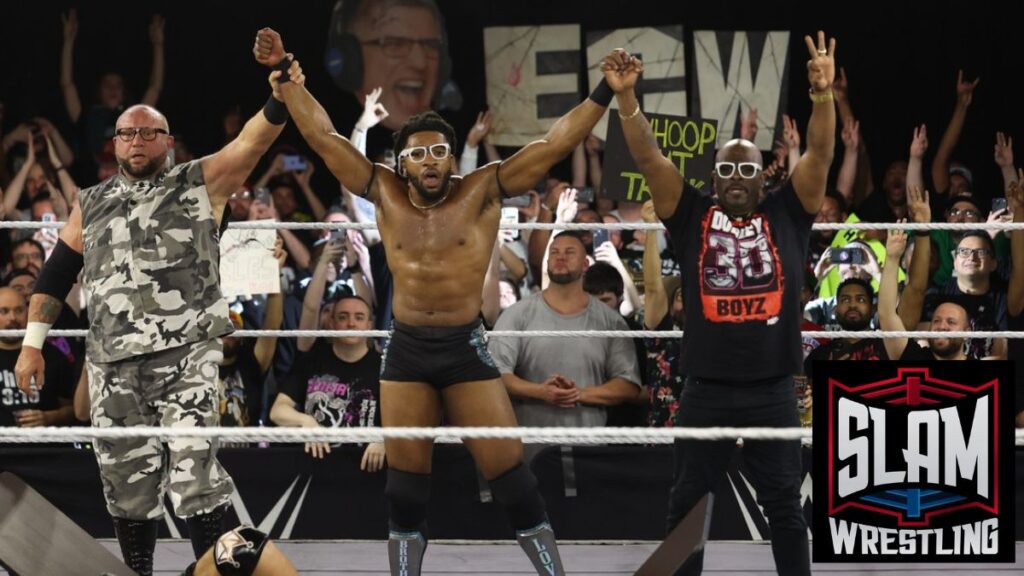 Bubba Ray Dudley, Trick Williams and D-Von Dudley at NXT on Wednesday, November 6, 2024, at the 2300 Arena, in Philadelphia, PA. Photo by George Tahinos, https://georgetahinos.smugmug.com