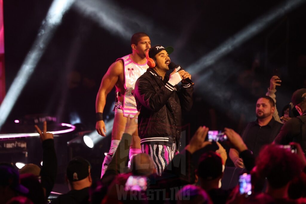 The Acclaimed (Anthony Bowens and Max Caster) at AEW Full Gear on Saturday, November 23, 2024, at the Prudential Center in Newark, NJ. Photo by George Tahinos, https://georgetahinos.smugmug.com