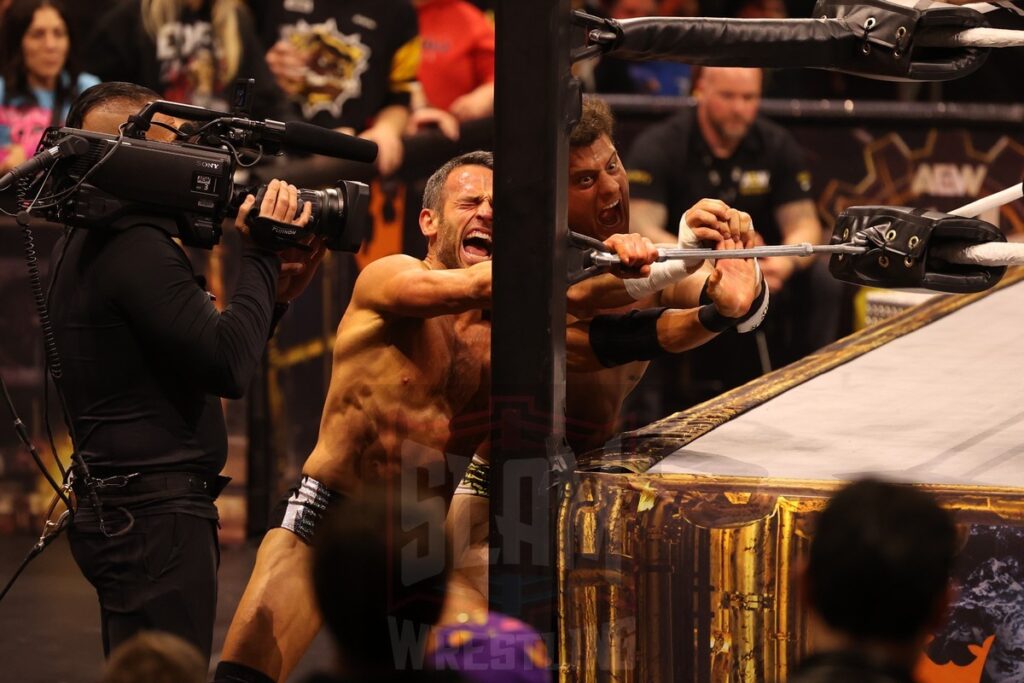 MJF vs. Roderick Strong at AEW Full Gear on Saturday, November 23, 2024, at the Prudential Center in Newark, NJ. Photo by George Tahinos, https://georgetahinos.smugmug.com