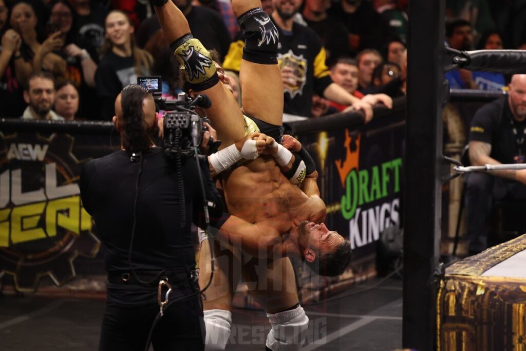 MJF vs. Roderick Strong at AEW Full Gear on Saturday, November 23, 2024, at the Prudential Center in Newark, NJ. Photo by George Tahinos, https://georgetahinos.smugmug.com