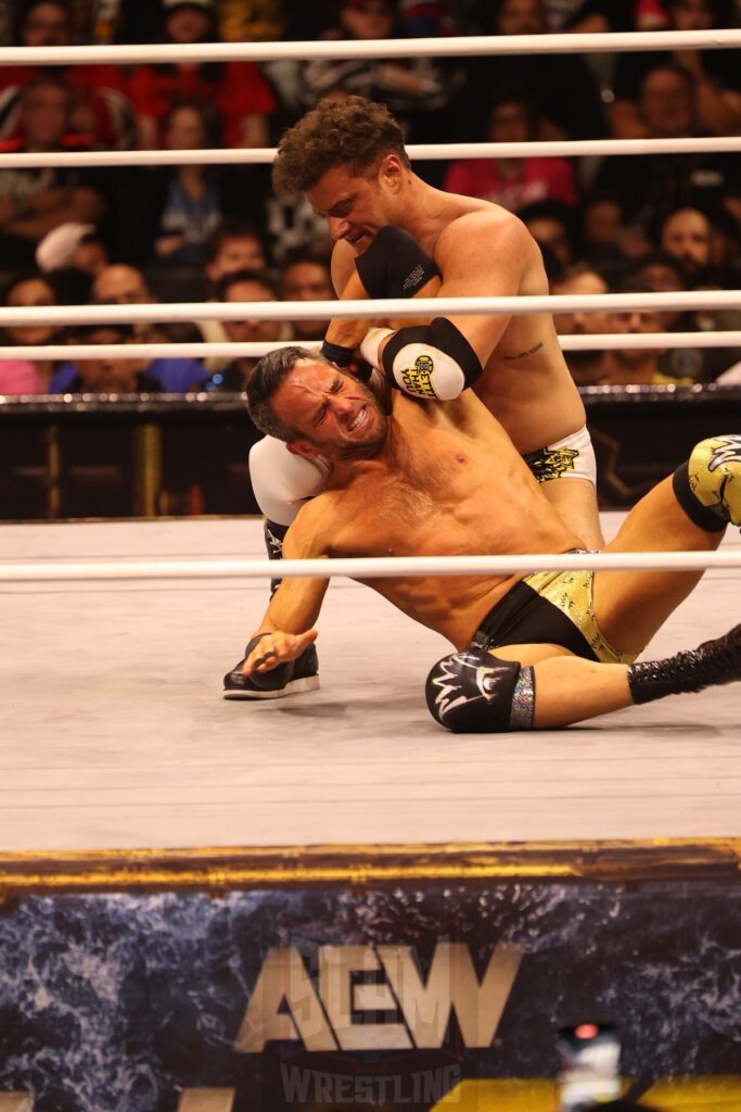 MJF vs. Roderick Strong at AEW Full Gear on Saturday, November 23, 2024, at the Prudential Center in Newark, NJ. Photo by George Tahinos, https://georgetahinos.smugmug.com