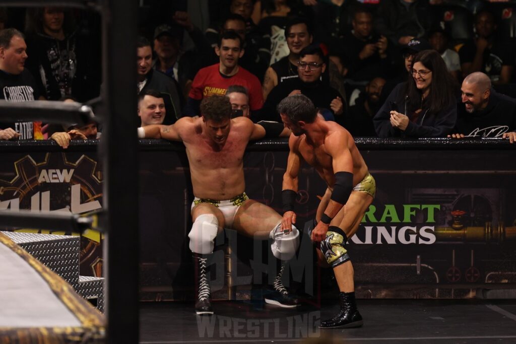 MJF vs. Roderick Strong at AEW Full Gear on Saturday, November 23, 2024, at the Prudential Center in Newark, NJ. Photo by George Tahinos, https://georgetahinos.smugmug.com