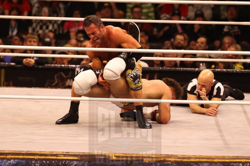 MJF vs. Roderick Strong at AEW Full Gear on Saturday, November 23, 2024, at the Prudential Center in Newark, NJ. Photo by George Tahinos, https://georgetahinos.smugmug.com