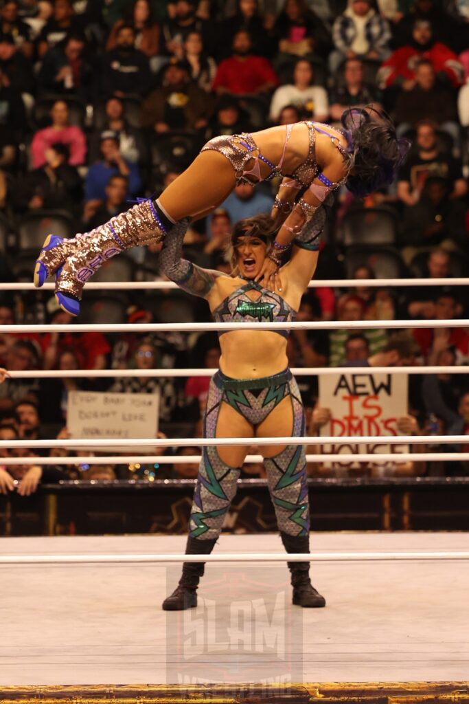 AEW TBS Women's Championship Match: Mercedes Moné (c) (with Kamille) vs. Kris Statlander at AEW Full Gear on Saturday, November 23, 2024, at the Prudential Center in Newark, NJ. Photo by George Tahinos, https://georgetahinos.smugmug.com