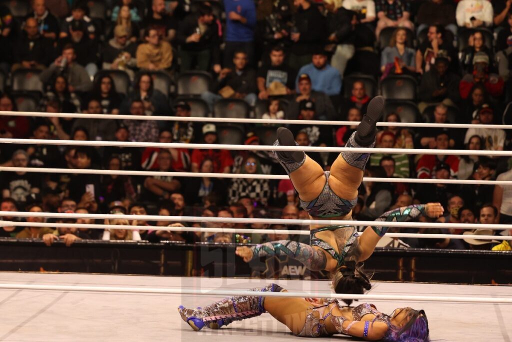 AEW TBS Women's Championship Match: Mercedes Moné (c) (with Kamille) vs. Kris Statlander at AEW Full Gear on Saturday, November 23, 2024, at the Prudential Center in Newark, NJ. Photo by George Tahinos, https://georgetahinos.smugmug.com