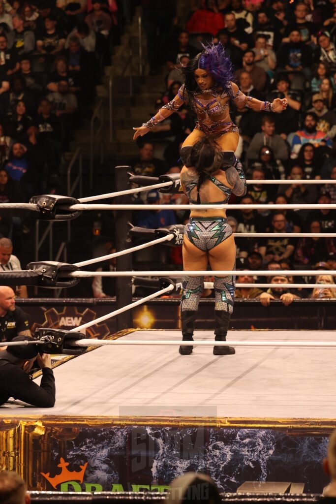 AEW TBS Women's Championship Match: Mercedes Moné (c) (with Kamille) vs. Kris Statlander at AEW Full Gear on Saturday, November 23, 2024, at the Prudential Center in Newark, NJ. Photo by George Tahinos, https://georgetahinos.smugmug.com