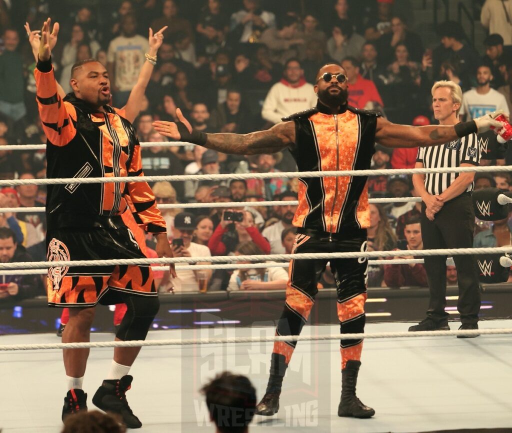 Street Profits at WWE Smackdown on Friday, November 1, 2024 (taped October 25, 2024), at the Barclays Center in Brooklyn, NY. Photo by George Tahinos, https://georgetahinos.smugmug.com