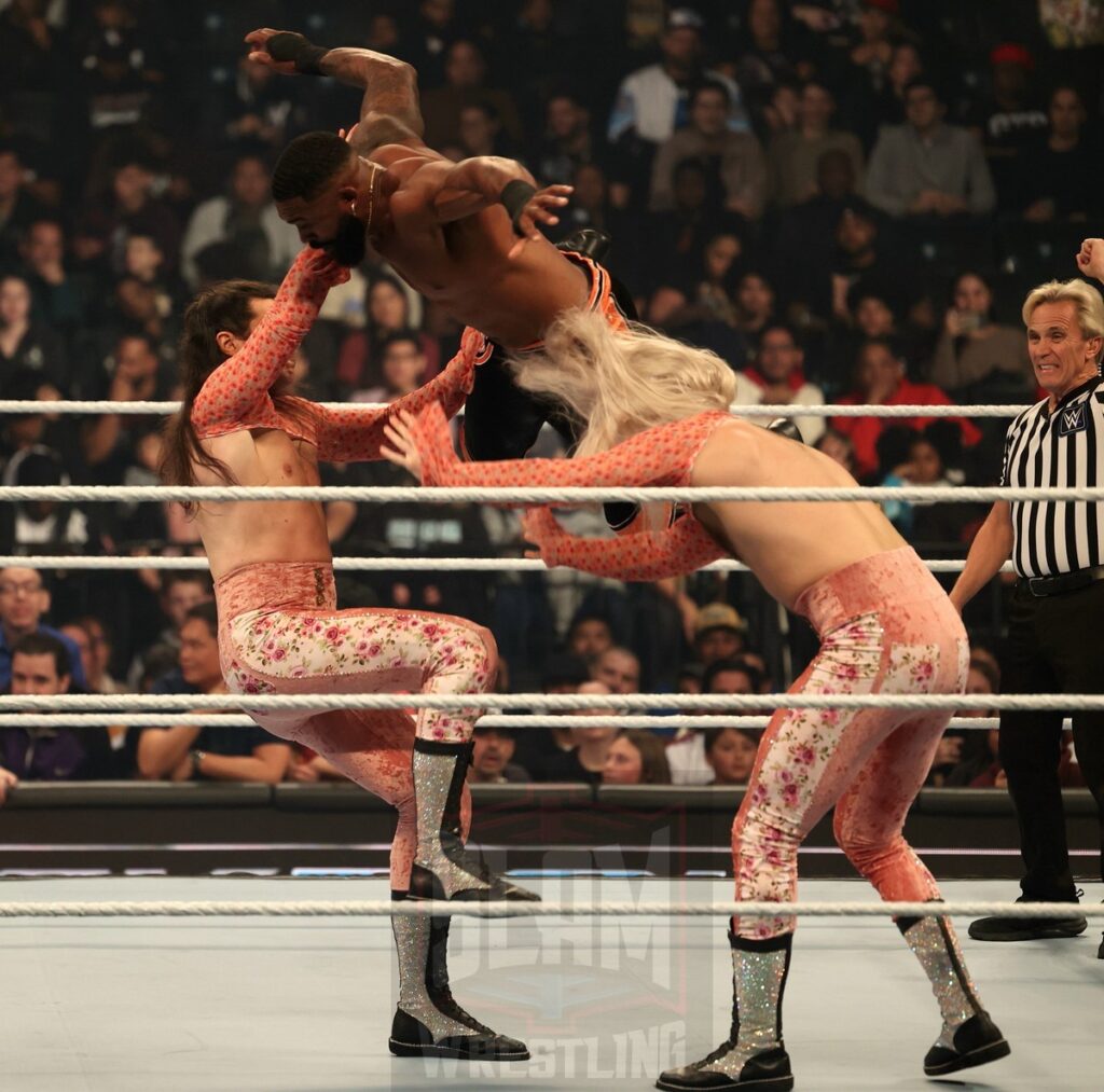 Street Profits vs Pretty Deadly at WWE Smackdown on Friday, November 1, 2024 (taped October 25, 2024), at the Barclays Center in Brooklyn, NY. Photo by George Tahinos, https://georgetahinos.smugmug.com