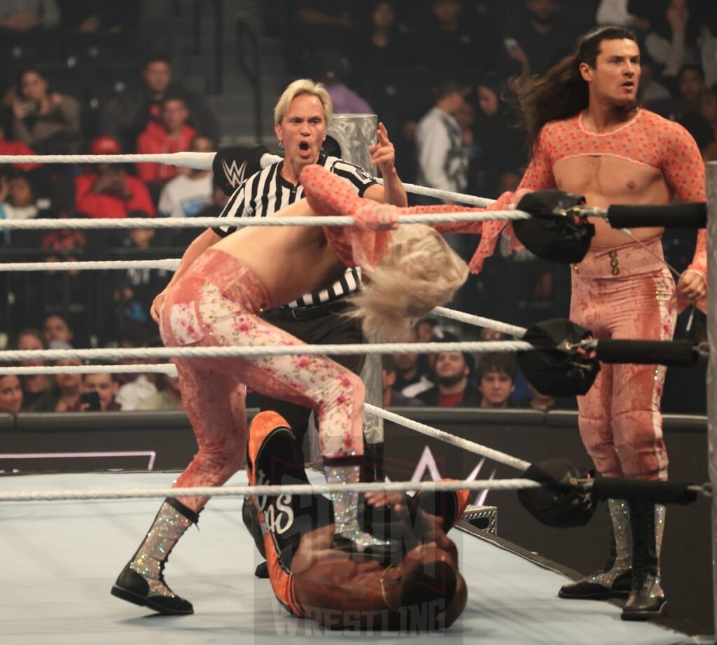 Street Profits vs Pretty Deadly at WWE Smackdown on Friday, November 1, 2024 (taped October 25, 2024), at the Barclays Center in Brooklyn, NY. Photo by George Tahinos, https://georgetahinos.smugmug.com