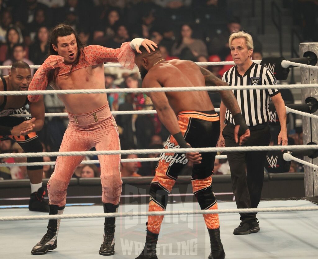 Street Profits vs Pretty Deadly at WWE Smackdown on Friday, November 1, 2024 (taped October 25, 2024), at the Barclays Center in Brooklyn, NY. Photo by George Tahinos, https://georgetahinos.smugmug.com