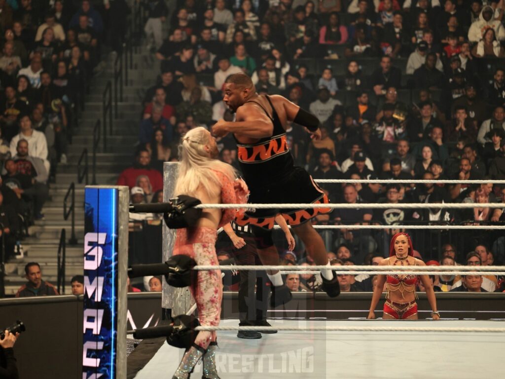 Street Profits vs Pretty Deadly at WWE Smackdown on Friday, November 1, 2024 (taped October 25, 2024), at the Barclays Center in Brooklyn, NY. Photo by George Tahinos, https://georgetahinos.smugmug.com