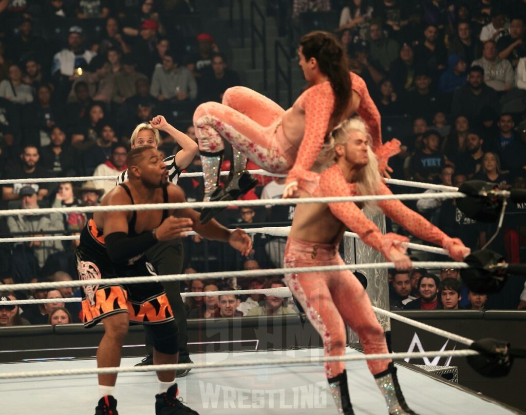 Street Profits vs Pretty Deadly at WWE Smackdown on Friday, November 1, 2024 (taped October 25, 2024), at the Barclays Center in Brooklyn, NY. Photo by George Tahinos, https://georgetahinos.smugmug.com