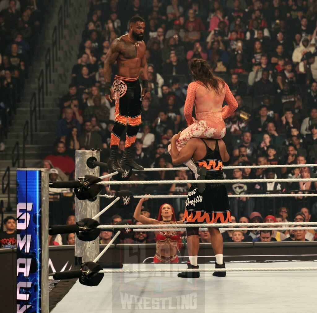 Street Profits vs Pretty Deadly at WWE Smackdown on Friday, November 1, 2024 (taped October 25, 2024), at the Barclays Center in Brooklyn, NY. Photo by George Tahinos, https://georgetahinos.smugmug.com