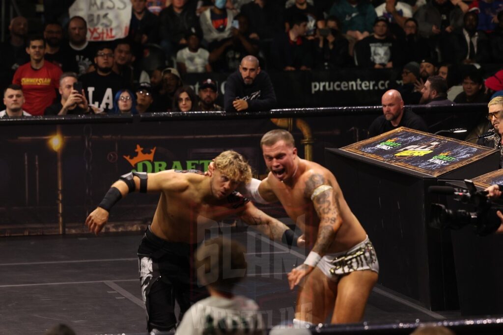 Will Ospreay vs. Kyle Fletcher at AEW Full Gear on Saturday, November 23, 2024, at the Prudential Center in Newark, NJ. Photo by George Tahinos, https://georgetahinos.smugmug.com