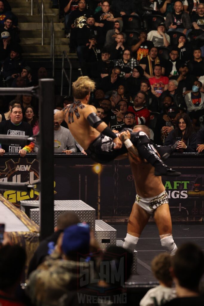 Will Ospreay vs. Kyle Fletcher at AEW Full Gear on Saturday, November 23, 2024, at the Prudential Center in Newark, NJ. Photo by George Tahinos, https://georgetahinos.smugmug.com