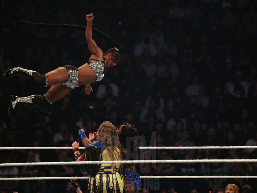 Iyo Sky vs Bianca Belair vs Lash Legend vs Piper Niven at WWE Smackdown on Friday, November 1, 2024 (taped October 25, 2024), at the Barclays Center in Brooklyn, NY. Photo by George Tahinos, https://georgetahinos.smugmug.com