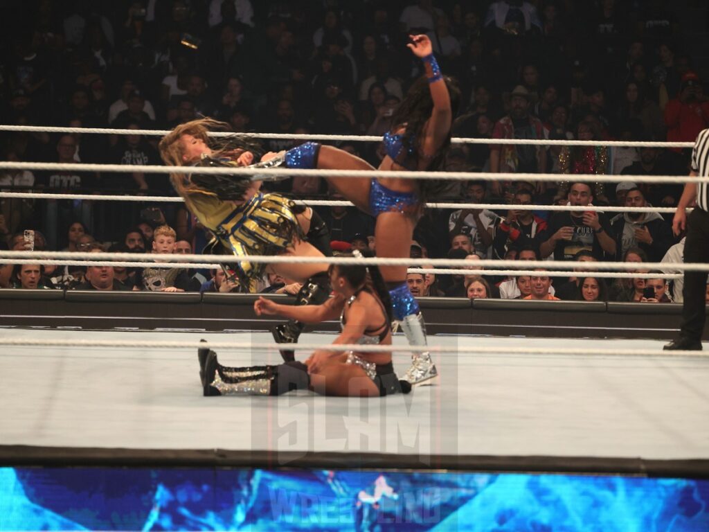 Iyo Sky vs Bianca Belair vs Lash Legend vs Piper Niven at WWE Smackdown on Friday, November 1, 2024 (taped October 25, 2024), at the Barclays Center in Brooklyn, NY. Photo by George Tahinos, https://georgetahinos.smugmug.com