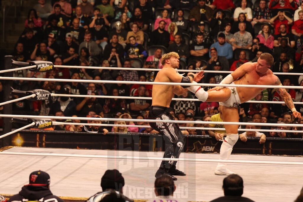 Will Ospreay vs. Kyle Fletcher at AEW Full Gear on Saturday, November 23, 2024, at the Prudential Center in Newark, NJ. Photo by George Tahinos, https://georgetahinos.smugmug.com