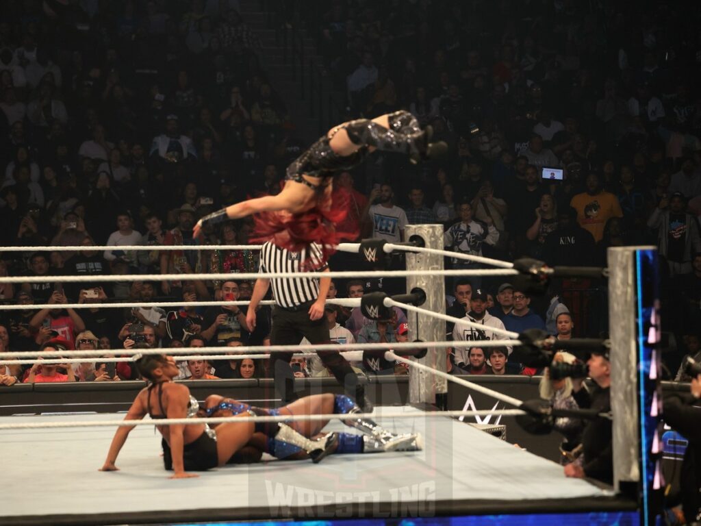 Iyo Sky vs Bianca Belair vs Lash Legend vs Piper Niven at WWE Smackdown on Friday, November 1, 2024 (taped October 25, 2024), at the Barclays Center in Brooklyn, NY. Photo by George Tahinos, https://georgetahinos.smugmug.com