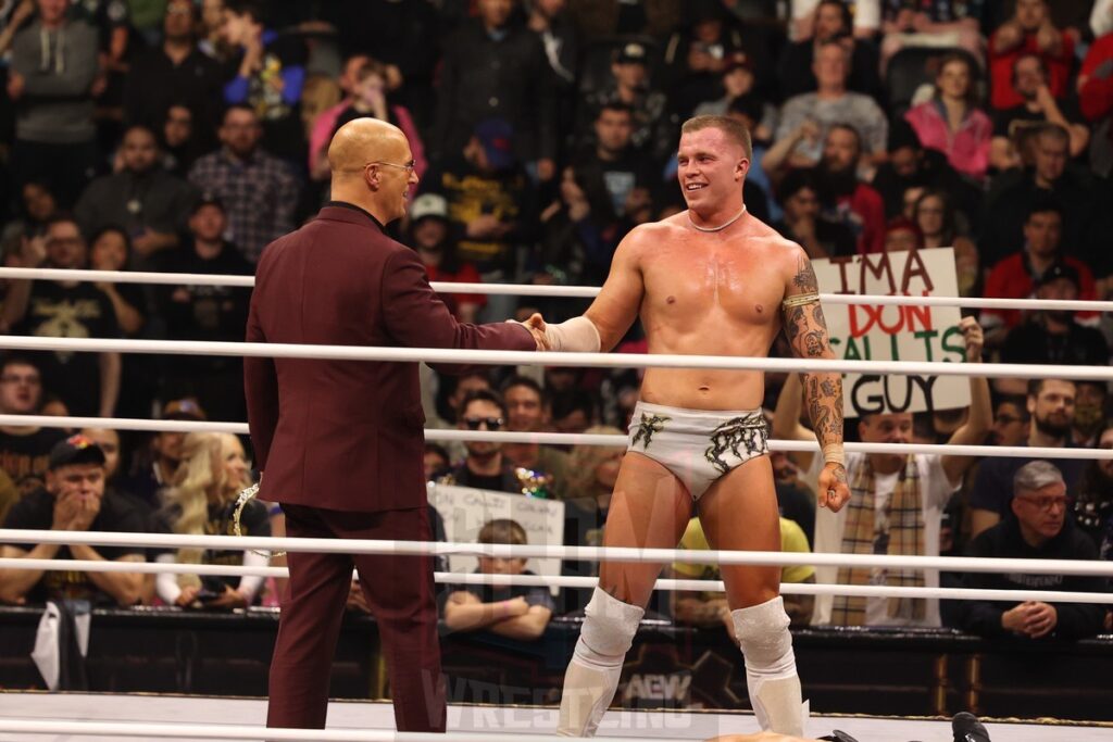 Don Callis and Kyle Fletcher at AEW Full Gear on Saturday, November 23, 2024, at the Prudential Center in Newark, NJ. Photo by George Tahinos, https://georgetahinos.smugmug.com