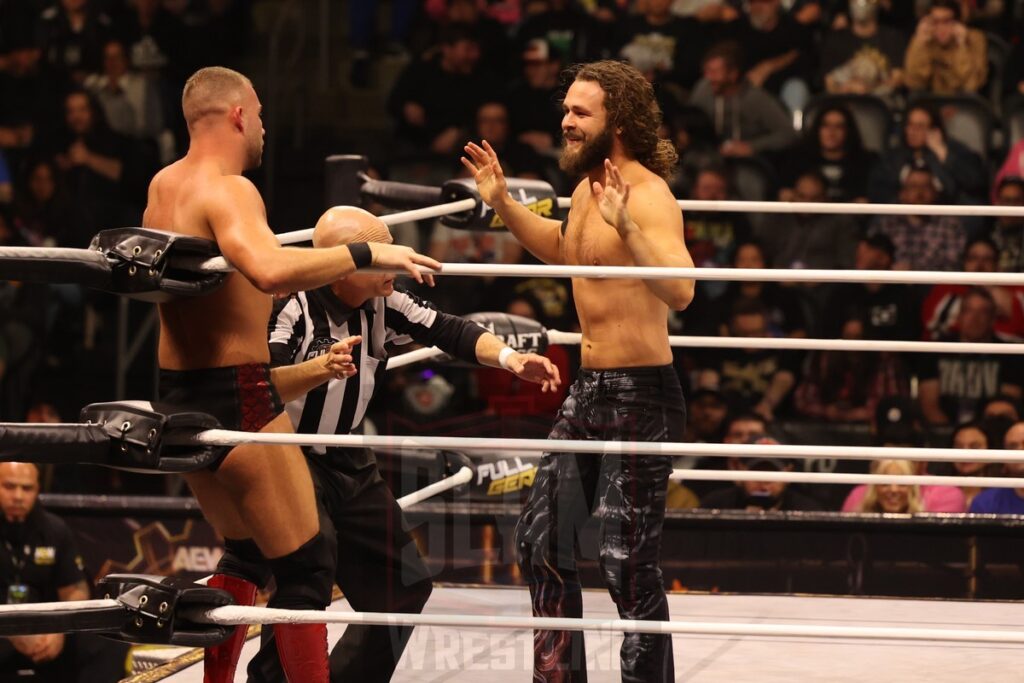 AEW TNT Championship Match: Jack Perry (c) vs. Daniel Garcia at AEW Full Gear on Saturday, November 23, 2024, at the Prudential Center in Newark, NJ. Photo by George Tahinos, https://georgetahinos.smugmug.com