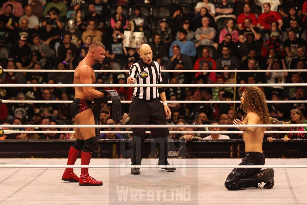 AEW TNT Championship Match: Jack Perry (c) vs. Daniel Garcia at AEW Full Gear on Saturday, November 23, 2024, at the Prudential Center in Newark, NJ. Photo by George Tahinos, https://georgetahinos.smugmug.com