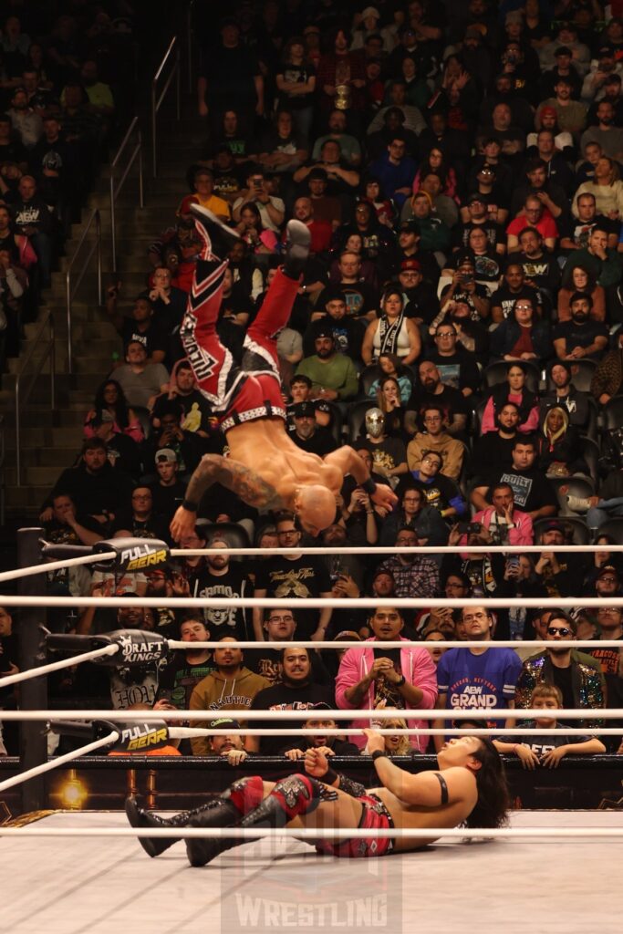 AEW International Champion Match: Konosuke Takeshita (c) vs. Ricochet at AEW Full Gear on Saturday, November 23, 2024, at the Prudential Center in Newark, NJ. Photo by George Tahinos, https://georgetahinos.smugmug.com