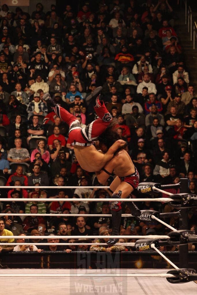 AEW International Champion Match: Konosuke Takeshita (c) vs. Ricochet at AEW Full Gear on Saturday, November 23, 2024, at the Prudential Center in Newark, NJ. Photo by George Tahinos, https://georgetahinos.smugmug.com