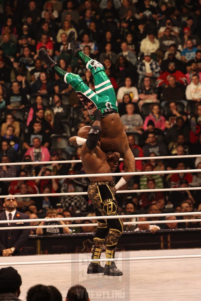 Swerve Strickland vs. Bobby Lashley at AEW Full Gear on Saturday, November 23, 2024, at the Prudential Center in Newark, NJ. Photo by George Tahinos, https://georgetahinos.smugmug.com