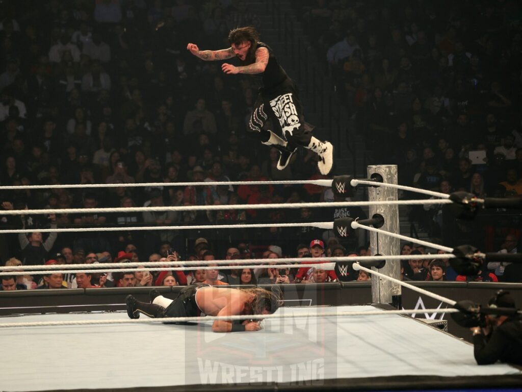 Seth Rollins vs Dominik Mysterio at WWE Smackdown on Friday, November 1, 2024 (taped October 25, 2024), at the Barclays Center in Brooklyn, NY. Photo by George Tahinos, https://georgetahinos.smugmug.com